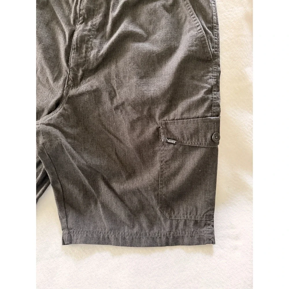 Vans Off The Wall Men's Dark Grey Cargo Utility Skater Fit Shorts 38W